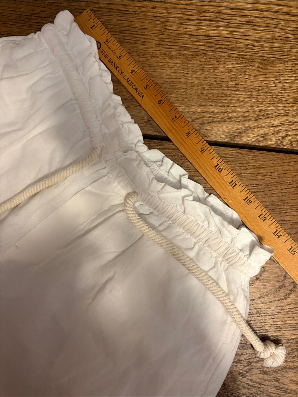 NWT ZARA White Linen Cotton High Waisted Drawtsring Summer Short - Picture 7 of 12